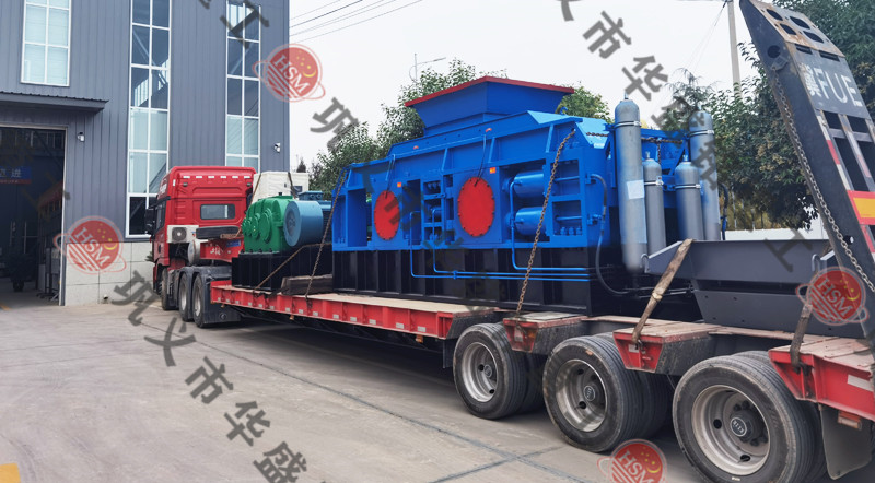 全液壓對輥制砂機發貨現場